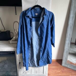 J. Jill Blue Button Down Shirt